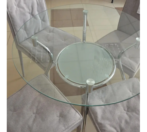 Стол  стеклянный  FINEZjA A (90) прозрачный