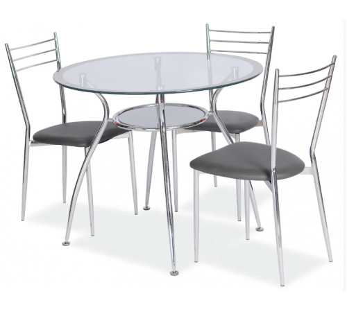 Стол  стеклянный  FINEZjA A (90) прозрачный