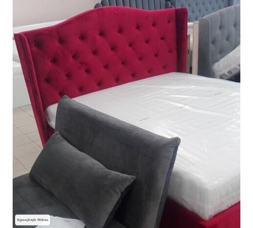 Кровать ASPEN VELVET (бордовый) (160*200), с основанием