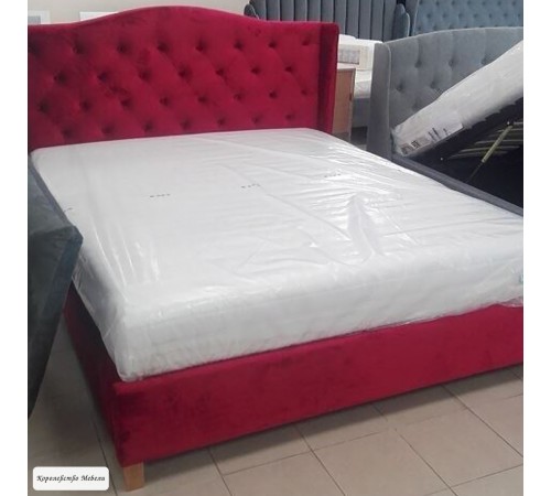 Кровать ASPEN VELVET (бордовый) (160*200), с основанием