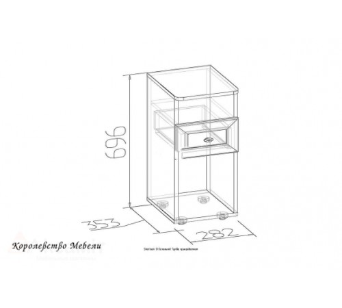 Sherlock 51 Тумба прикроватная (дуб сонома)