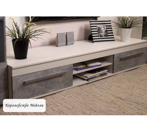 Леон 3 Тумба ТВ (ателье светлый / ясень анкор светлый) анк
