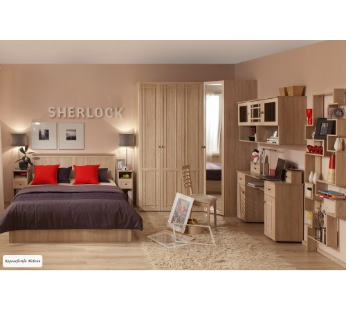 Кровать Sherlock, с подъёмным механизмом (дуб сонома)