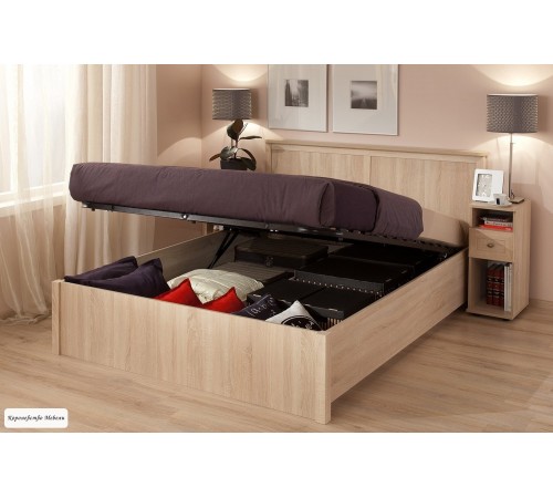 Кровать Sherlock, с подъёмным механизмом (дуб сонома)