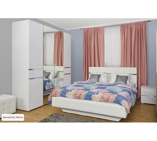 Тумба прикроватная Линда 4 (белый снег)