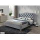 Кровать ASPEN VELVET (Bluvel 14 серый) , с основанием