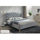 Кровать ASPEN VELVET (Bluvel 14 серый) , с основанием