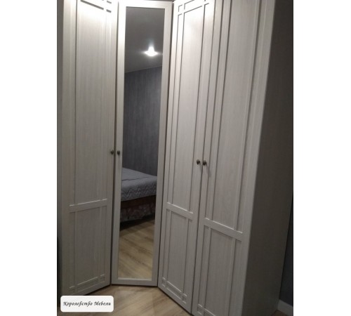 Sherlock 63 Шкаф угловой фасад зеркало ясень анкор светлый