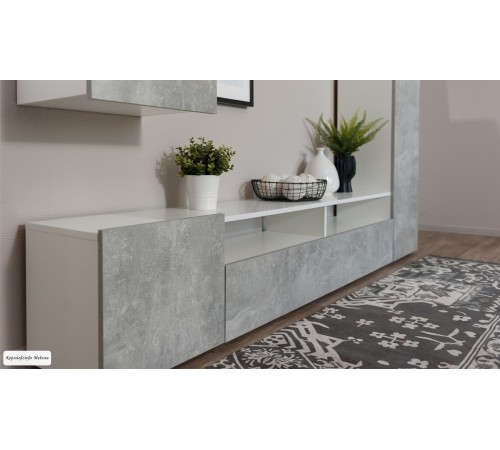 Гостиная ﻿НЕО (белый жемчуг/ ателье светлый)