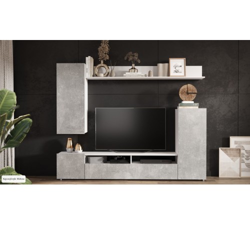 Гостиная ﻿НЕО (белый жемчуг/ ателье светлый)