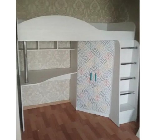 Двухъярусная кровать Каприз-1 (80х180) (рисунок "Елочка"),без тумбы