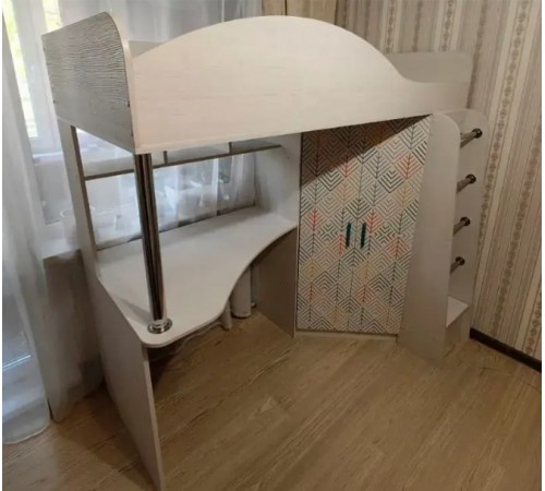 Двухъярусная кровать Каприз-1 (80х180) (рисунок "Елочка"),без тумбы