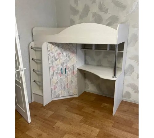 Двухъярусная кровать Каприз-1 (80х180) (рисунок "Елочка"),без тумбы